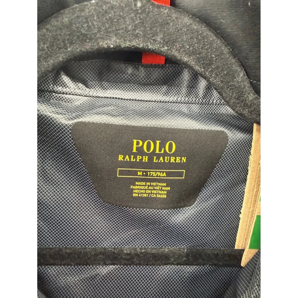 Polo Ralph Lauren Mens Colorblock Hooded Windbreaker Jacket Black Green Orange M